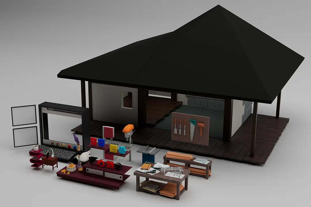 3D Game-like Portfolio (3D Models)