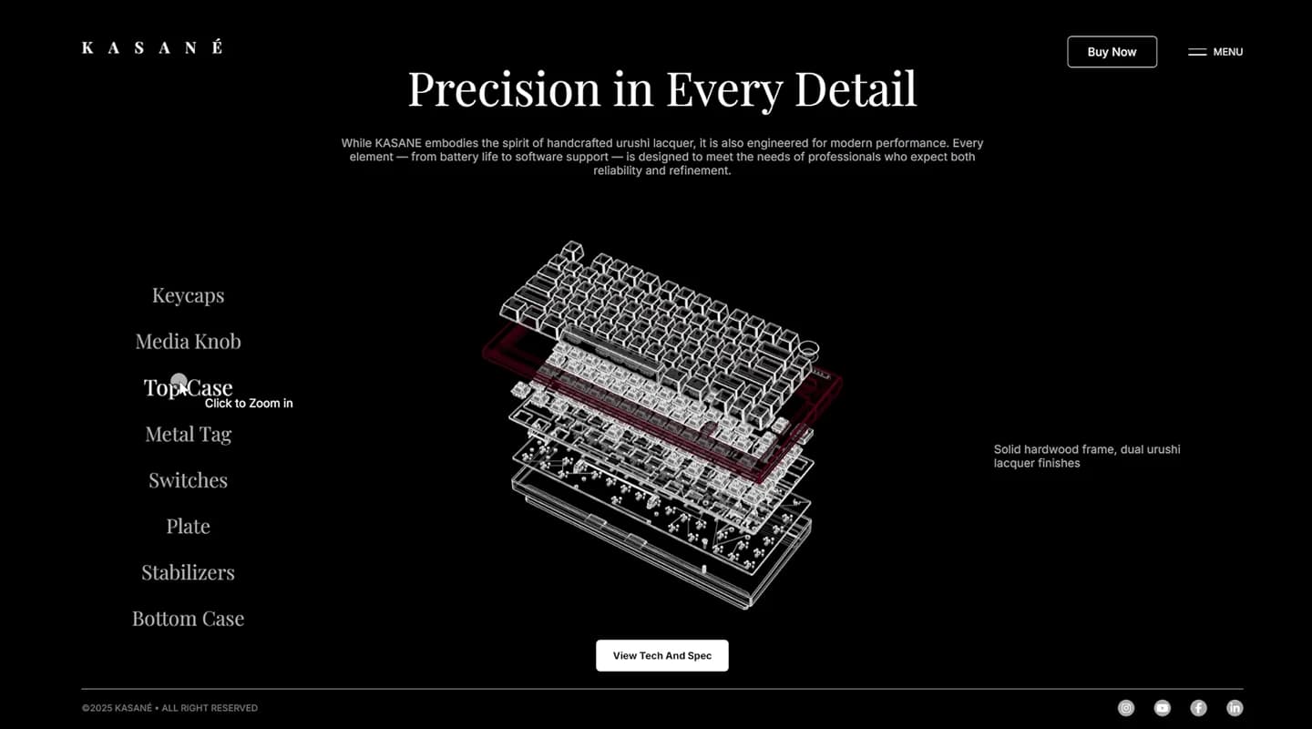 KASANÉ Tech Spec Section Image 1